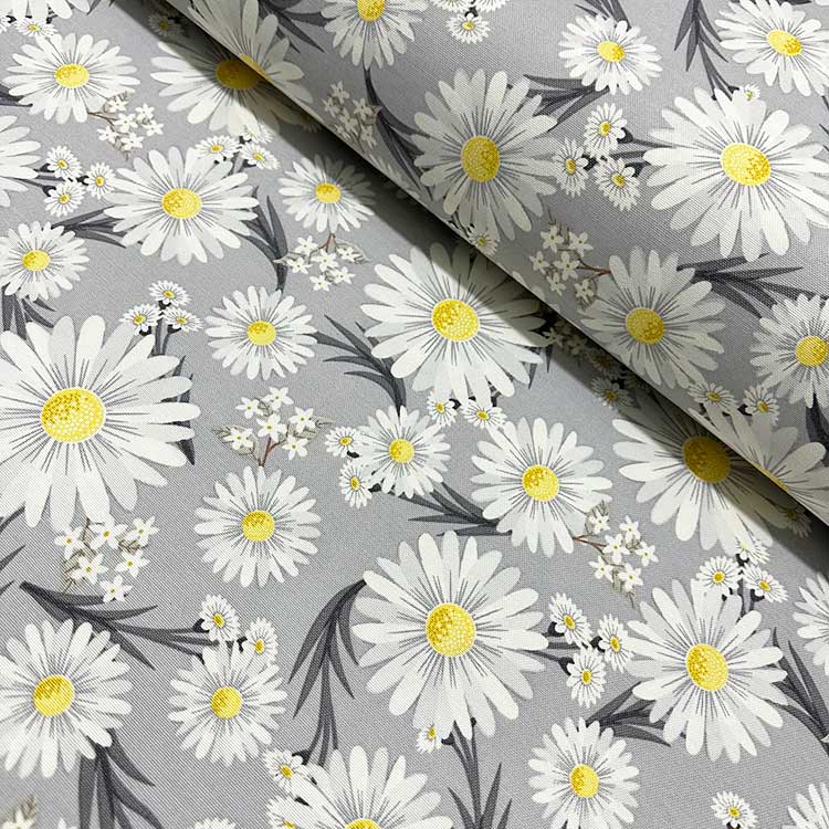Gray Daisies Duck Canvas