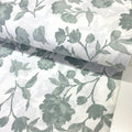 Hazy Chartreuse Roses Poplin Fabric