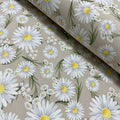 Beige Daisies Duck Canvas